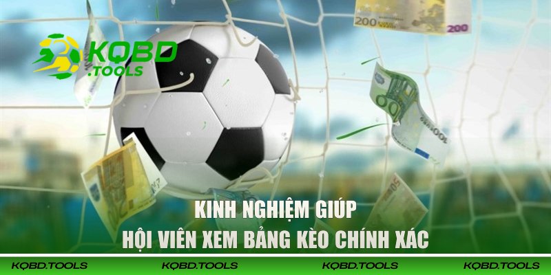 Kinh nghiệm giúp hội viên xem bảng kèo chính xác